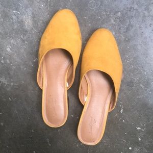 Cutest mustard yellow mules!
